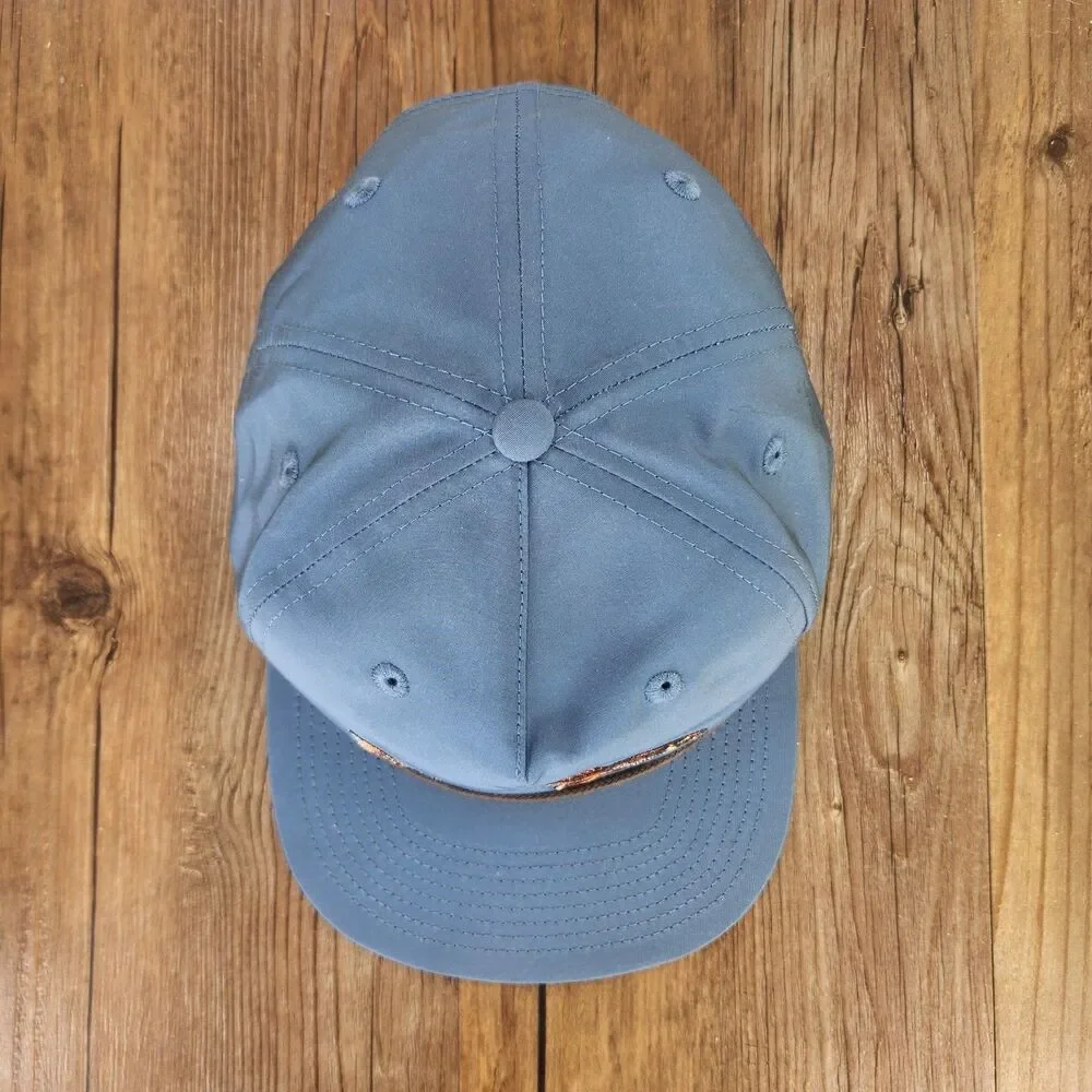 Duck Camp Redfish Hat Coastal Blue Snapback Rope Camping Fishing Outdoor Cap